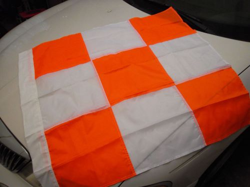 Airport Construction Orange &amp; White Checkered Safety Flag