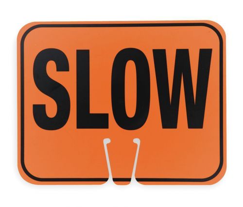 Cortina 03-550-s - abs plastic traffic cone sign &#034;slow&#034; 11&#034; w x 13&#034; h for sale