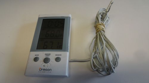 Oregon Scientific THT312 Indoor/Outdoor Thermometer Clock with Wired Probe