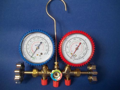 MANIFOLD GAUGES FOR R22, R12, R502/SIGHT GLASS-NO HOSES INCLUDED