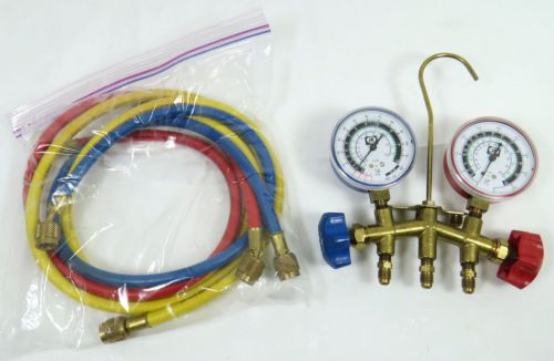Jb industries m2-6 charge r-20, r-22, r-502 &amp; h24-579 1/4&#034; brass test manifold!! for sale