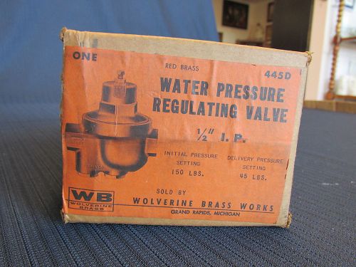 Wolverine Water Pressure Regulating Valve 1/2&#034; I.P.