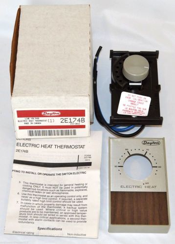Dayton - 2E174B - Line Voltage Electric Heat Only Thermostat - Tan -