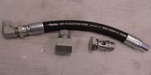 Suction hose parker 881-16 sae 100r4-16 , 1&#034; with petcock for sale