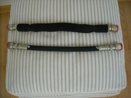Dayco-hydraulic hose (2)steel braid 1/2&#034;x21&#034;-3000psi   new -with heat shields for sale