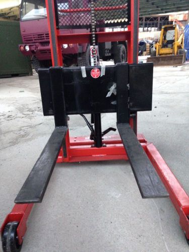 Pallet stacker walkie forklift hydraulic 1000lb die lift cart jack for sale