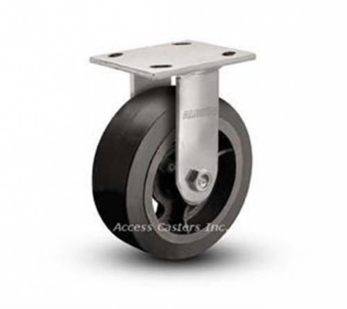 16MR05201R 5&#034; x 2&#034; Albion Rigid Plate Caster, Rubber Wheel, 450 lbs Capacity