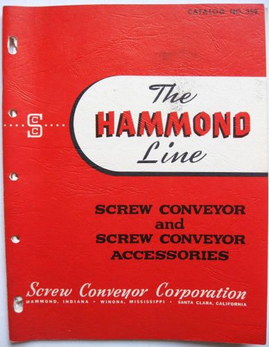 Screw conveyor corp wichita history hammond catalogs price lists bucket elevator for sale