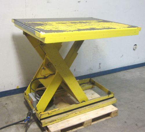Ecoa haldex 4500-lbs 3-ph hydraulic scissor lift table 50&#034; x 42&#034; platform 2-cyl for sale