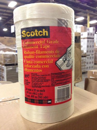3M Scotch 897 Commercial Grade Filament Tape 24 mm x 55 m. 9 rolls per sleeve