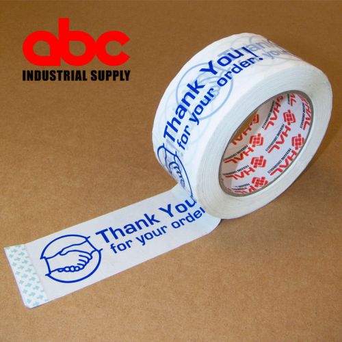 1 roll 2&#034; thank you printed shipping packing tape 330 feet 110 yards for sale
