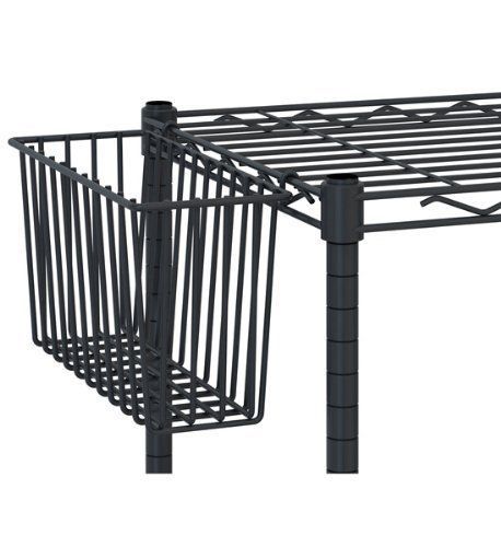 (4) intermetro la209b shelving deep storage basket 13 x 5 x 7 black epoxy coated for sale