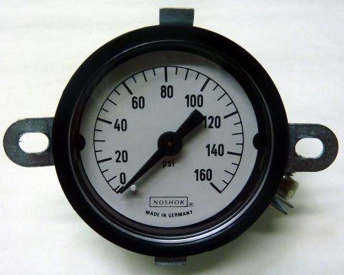 Noshok 0-160 psi pressure gauge assembly w/ 1/8&#034; npt rear back connection for sale
