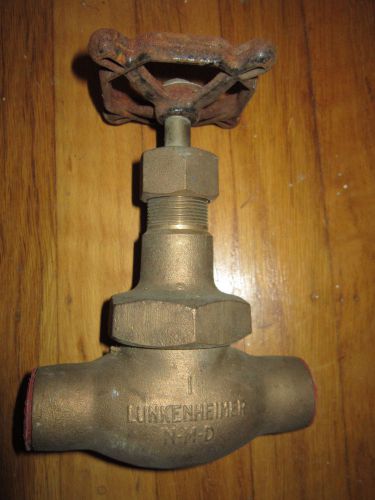 Lunkenheimer 1&#034; sweat brass globe valve 150 sp  300glp fig 126-20 for sale