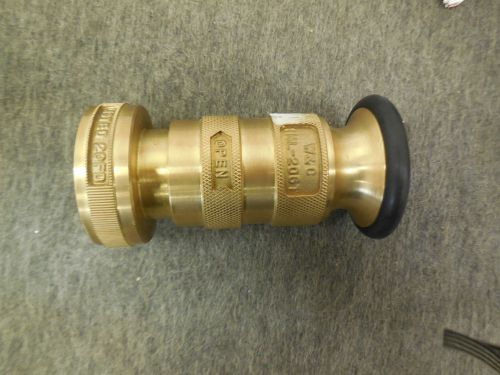 New wilson &amp; cousins hnl-206t fire hose nozzle 1.5&#034; solid brass for sale