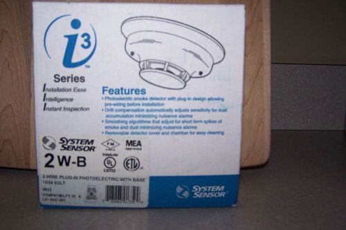 System sensor smoke detector - model 2wb for sale