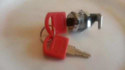 (1) alliance 5/8 cam lock for cabinets, drawers, mail box, etc.. 2 red keys for sale