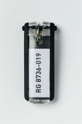 Durable Key Tag - Plastic - 6 / Pack - Black (195701)