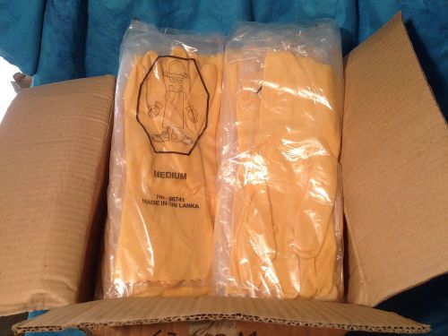 12 PAIRS SAFTEY ZONE NATURAL LATEX CANNERS AMBER GLOVES GRCA-MD-1S MEDIUM 16500