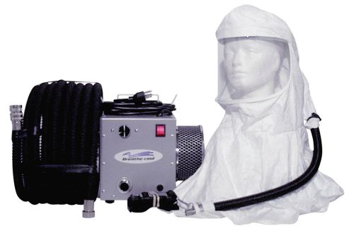 Breathecool ii supplied air respirator system w/tyvek hood for sale