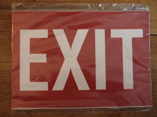 EXIT - Self-Adhesive Vinyl Safety Sign - 10 x 7 inches - NEW