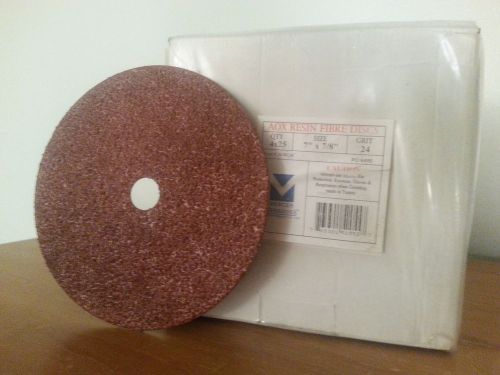4-25pc. box mercer #304024c 7&#034;x7/8&#034; 24g resin fibre discs for sale