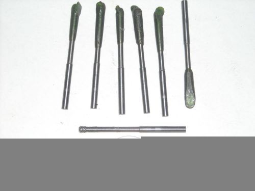 Lot of 7 new Carbide burring tool w/1/8&#034; shank for Dremel