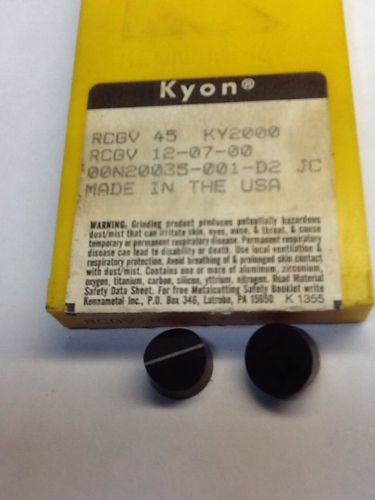 Kennametal rcgv 45 ky3000 ceramic inserts - lot of 5 inserts for sale