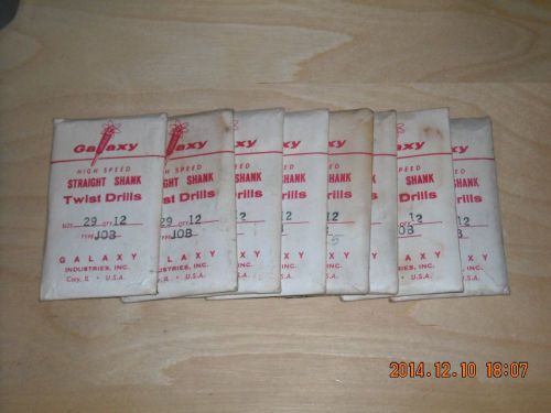 LOT OF 8 - GALAXY HIGH SPEED NUMBERED DRILL PACKS JOBBER LENGHT