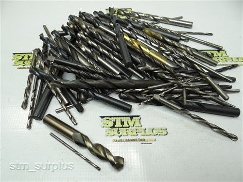 Nice big assorted lot of straight shank twist drills no.35 to 1/2&#034; morse for sale