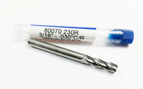 3/16&#034;  garr 80070 solid carbide  4 flute .030cr end mill  (k572) for sale