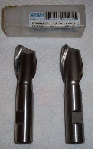 Machinist tools two 1 inch 2 flute putnam endmills hss usa for sale