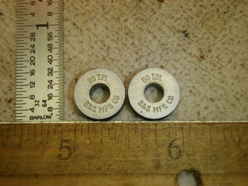 BROWN &amp; SHARPE KNURL WHEEL ROLLER 80 - TPI  SET OF 2