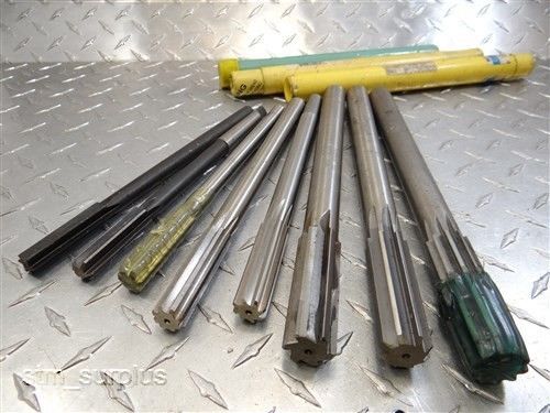8 straight shank metric and english reamers 1/2&#034; to 7/8&#034; p&amp;w l&amp;i r.r.t for sale