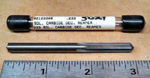 One Made in USA .2330 Solid Carbide Decimal Chucking Reamer 82123308 (B5021)