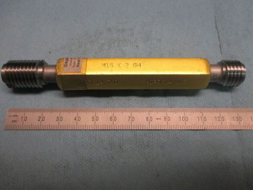 M16 x 2 6h metric thread plug gage go no go p.d.&#039;s are 14.701 &amp; 14.913 hemco for sale