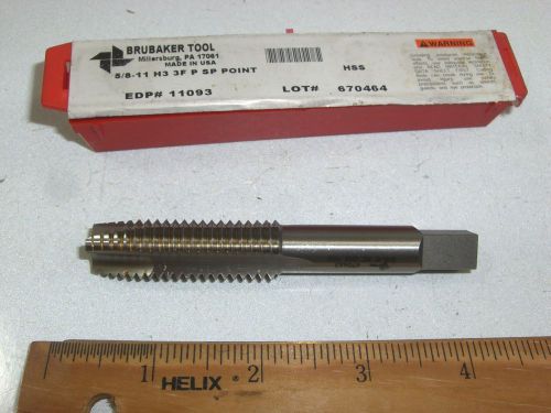 Brubaker 5/8-11 3-flute gh3 spiral point bottom tap  (1 pc) for sale