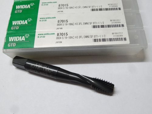 new WIDIA Greenfield 5/16-18 UNC H3 3FL Spiral Flute Oxide Bottoming Tap 87015