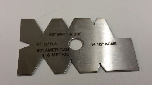 Metric  Whitworth Screw Cutting Gauge American &amp; British - 60 degrees and Acme