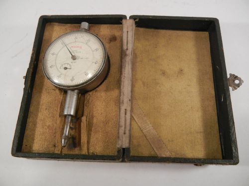 Peacock dial gauge no.107 0.01x10mm  stand mount on back w/original storage box for sale