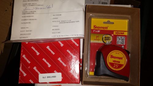 Starrett Exact 25&#039; Calibrated Tape Rule - Factory New In Box /w NIST COA