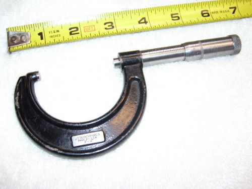 Micrometer, 1 - 2&#034;  Steel Faces,  Vintage J.T. Slocum Co., Prov., R.I.,  USA