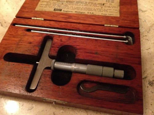 Lufkin No. 513 Depth Gauge Micrometer &amp; Original Box