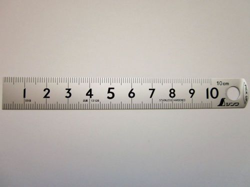 SHINWA 10cm Mini Pick Up Ruler Metric 13128 Japan