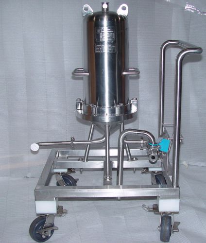 Pressure filter allegheny bradford 316 , 10 x 24 w/cart for sale