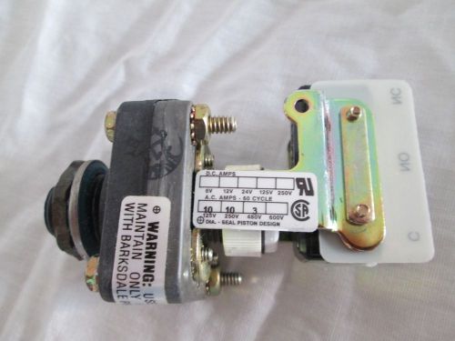 BARKSDALE PRESSURE SWITCH, E1S-H90-PLS *USED*