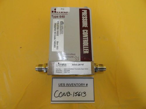 Mks instruments 640a-26197 pressure controller amat 0190-19522 used working for sale