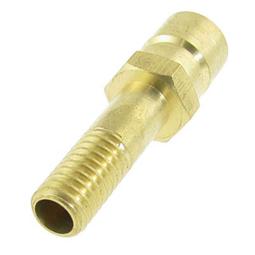 2&#034; Length 3/8&#034; Male Coarse Thread Mould Brass Quick Fitting Pipe Connector