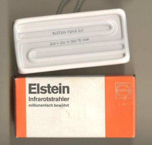 New elstein ceramic infrared heater white 4 3/4&#034; long 2 1/4&#034; wide 200w 230v for sale