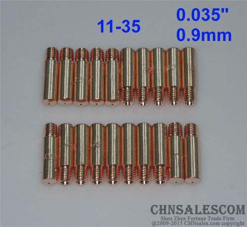 20 pcs tweco mini#1 &amp; lincoln magnum 100l welding gun contact tips 11-35  0.035&#034; for sale